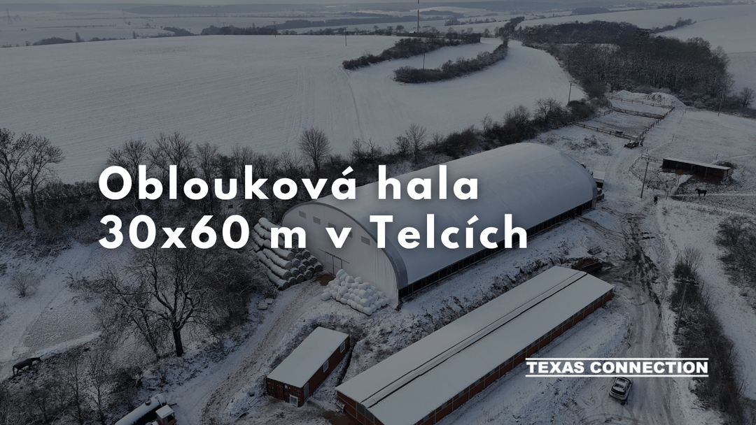 Oblouková hala 30x60 m v Telcích