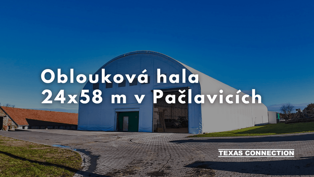 Oblouková hala 24x58 m v Pačlavicích