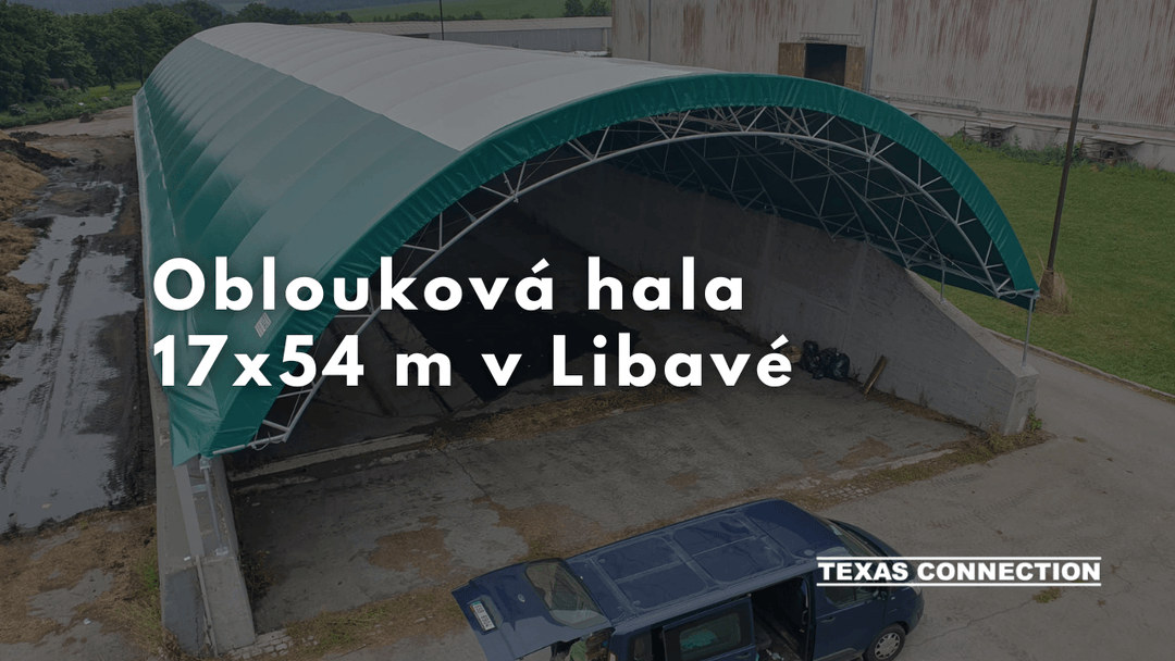 Oblouková hala 17x54 m v Libavé pro Vojenské lesy a statky ČR