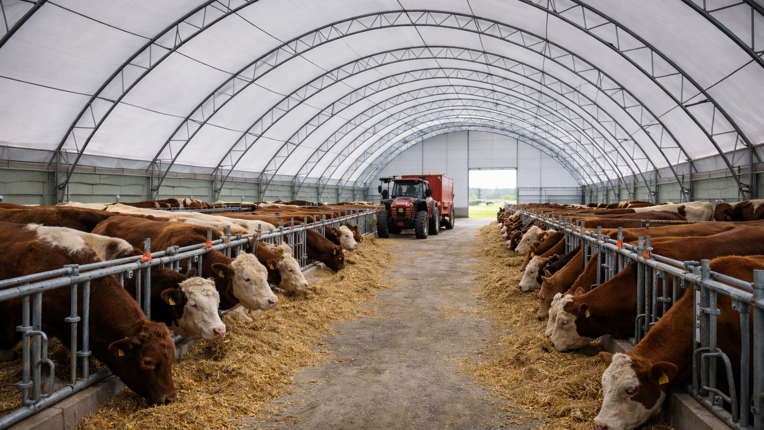 Obloukové haly, které dávají zemědělství prostor růst